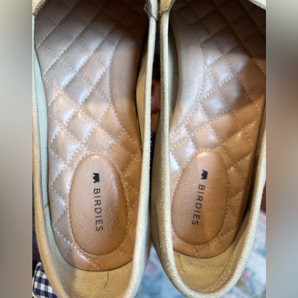 Birdies Suede Neutral Tone Vesper Loafers Size 10 - Picture 4 of 4